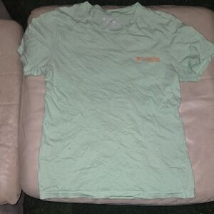 Columbia PFG Mint Green Tee with Orange Logo